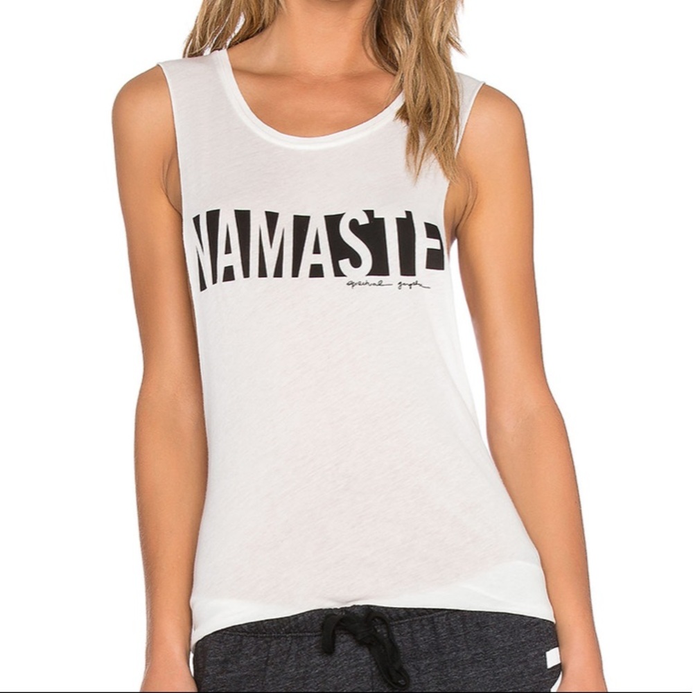 NWOT Spiritual Gangster Namaste Tank